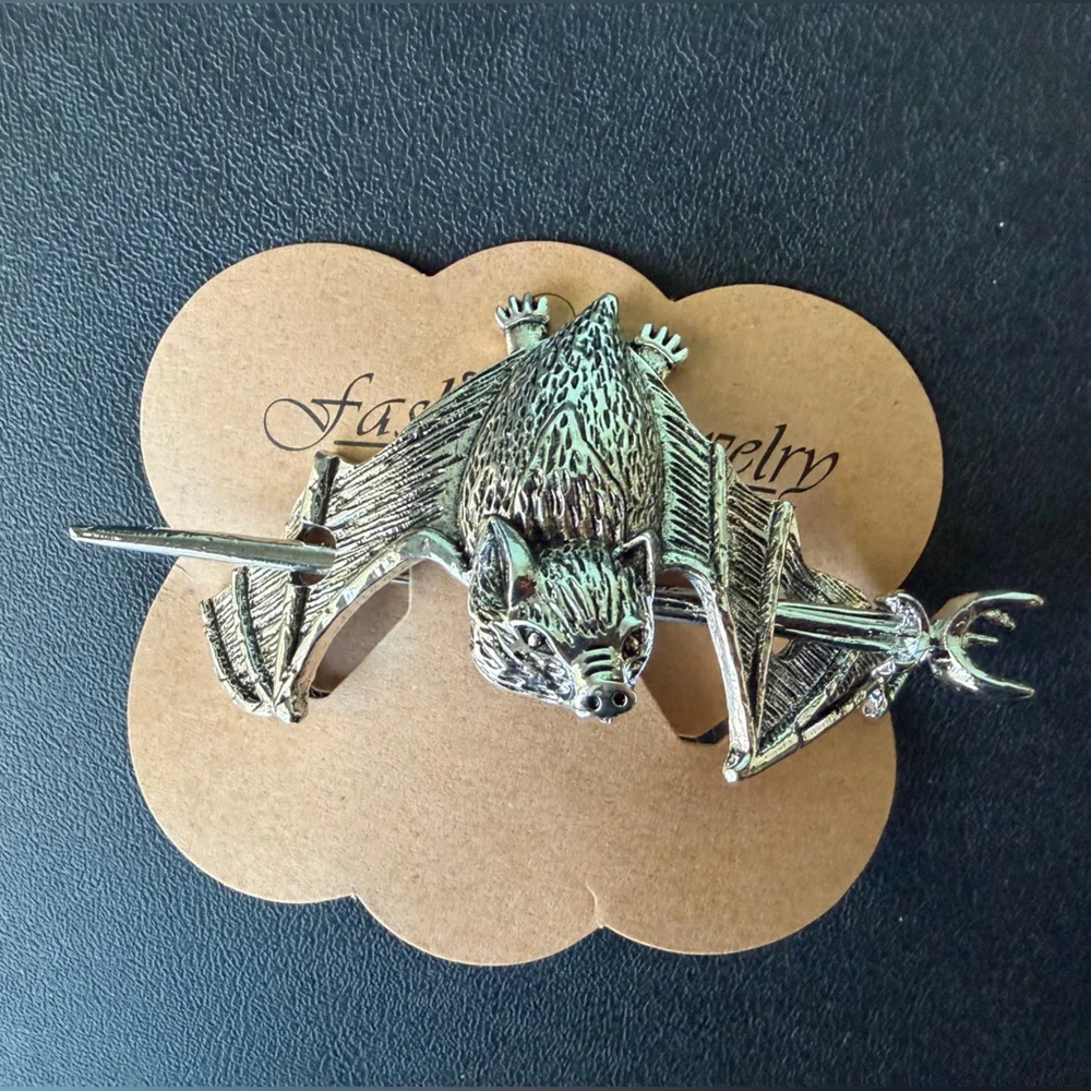 Silver Bat hair jewelry